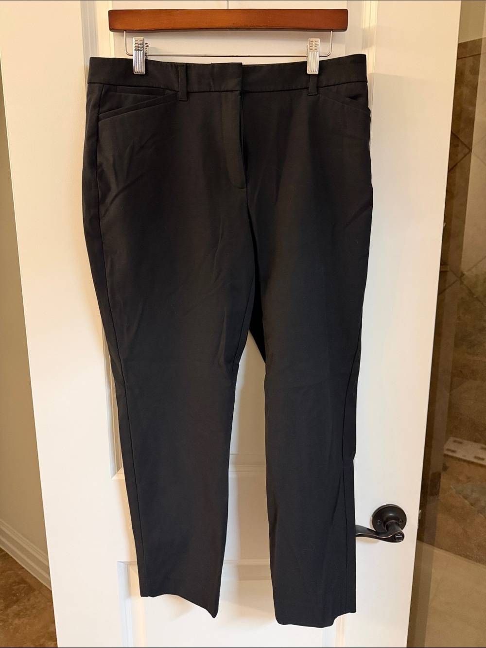 White House Black Market Black Cropped Slim Dress Pants